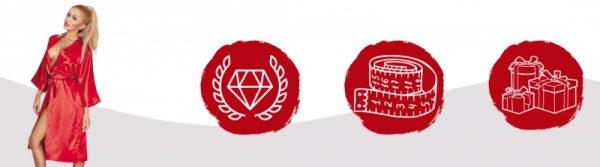 DKaren 115 Klasyczna podomka długa, czerwień