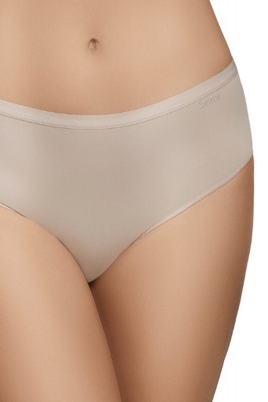 Selene 401 BRAGA Dwupak bawełnianych fig z wysokim stanem, tierra-beżowe