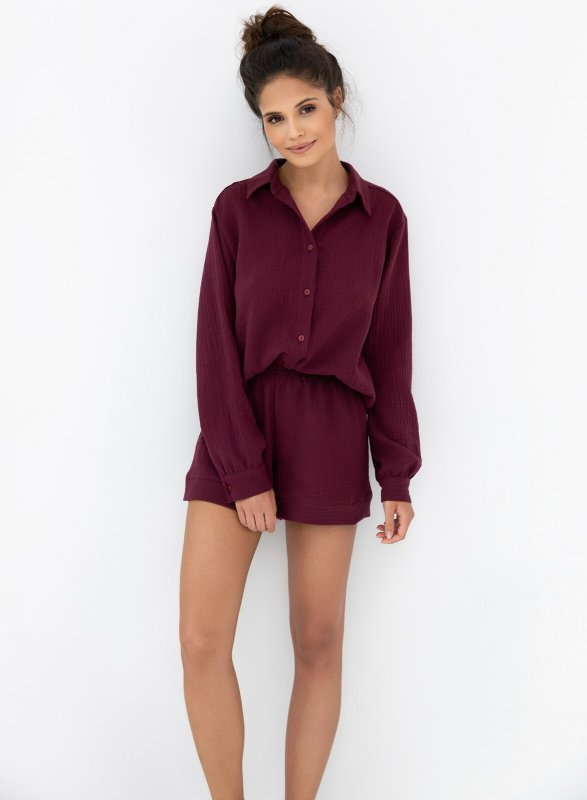 Piżama Sensis Ivory dł/r Muślin S-XL rozpinana