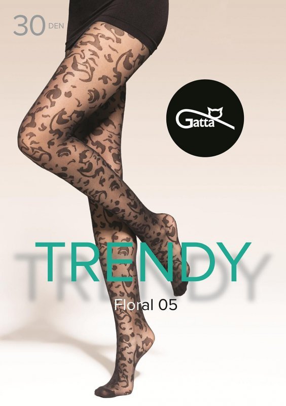 Rajstopy Gatta Trendy Floral wz.05 40 den 2-4