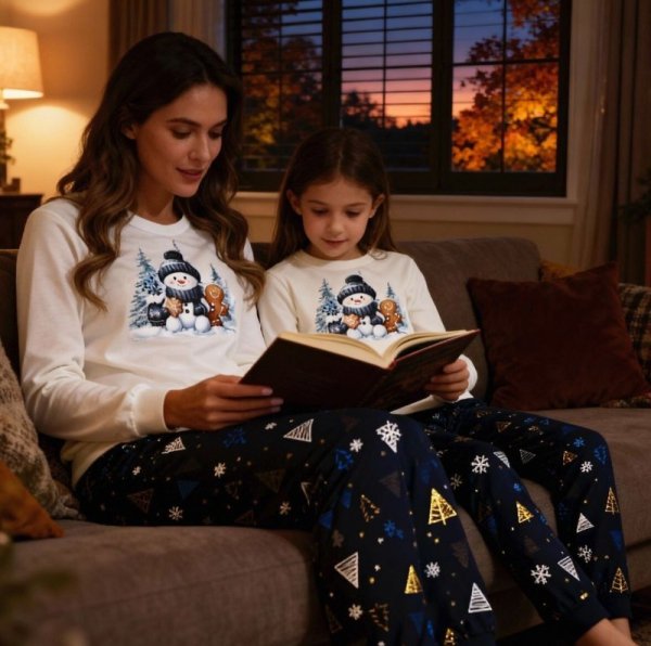 Piżama Cornette Young Girl 978/189 Snowy Day dł/r Christmas 134-164