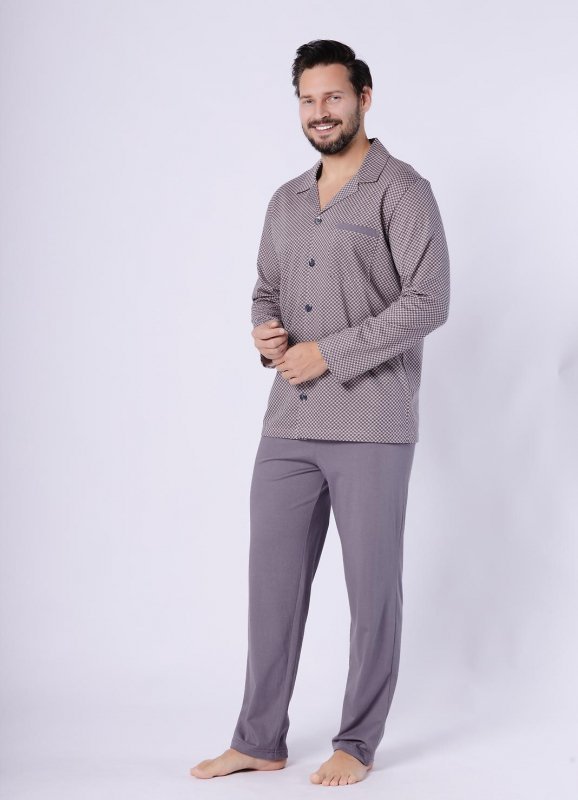 Piżama Hotberg 1754 Marcel dł/r M-2XL rozpinana