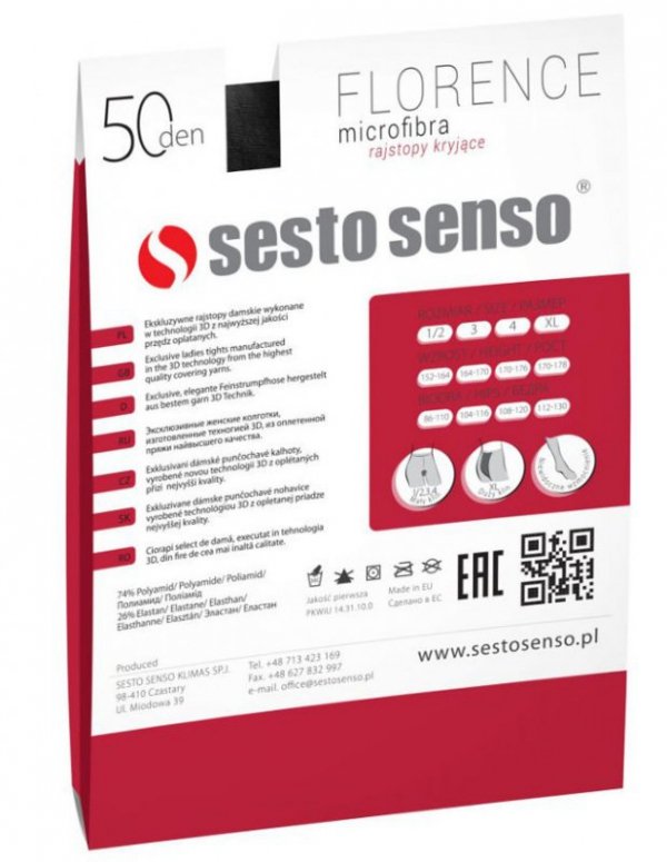 Rajstopy Sesto Senso Florence 50 den 1-4