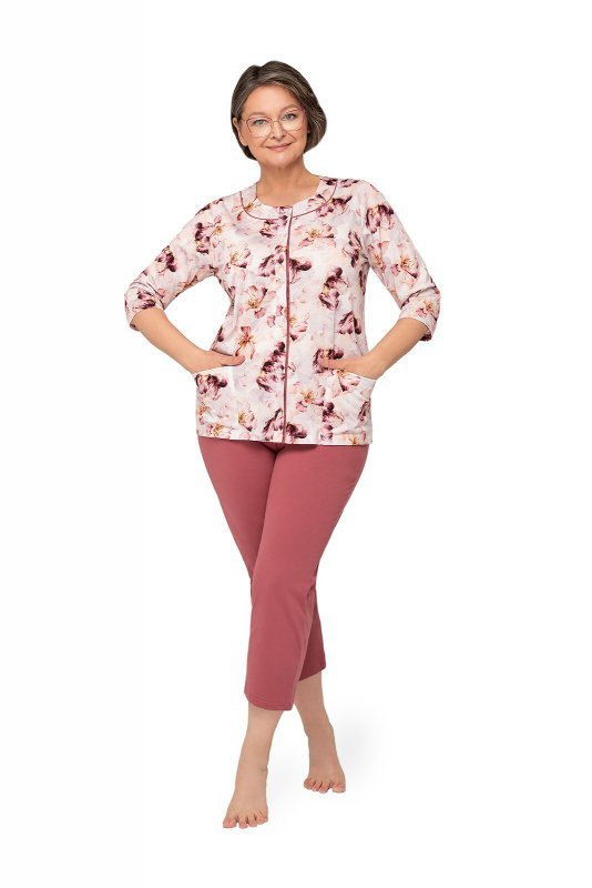 Piżama Martel Maria II 201 3/4 M-2XL damska rozpinana