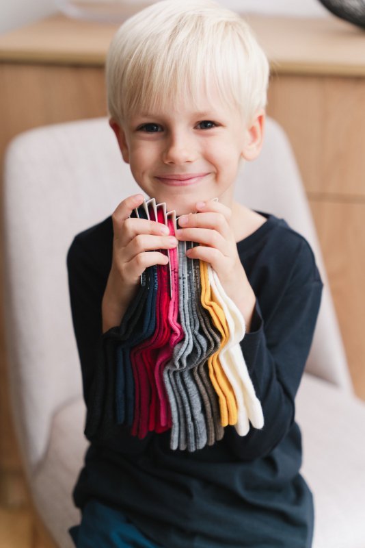 Skarpety Steven art.130 Merino Wool Prążek Dziecięce 20-25