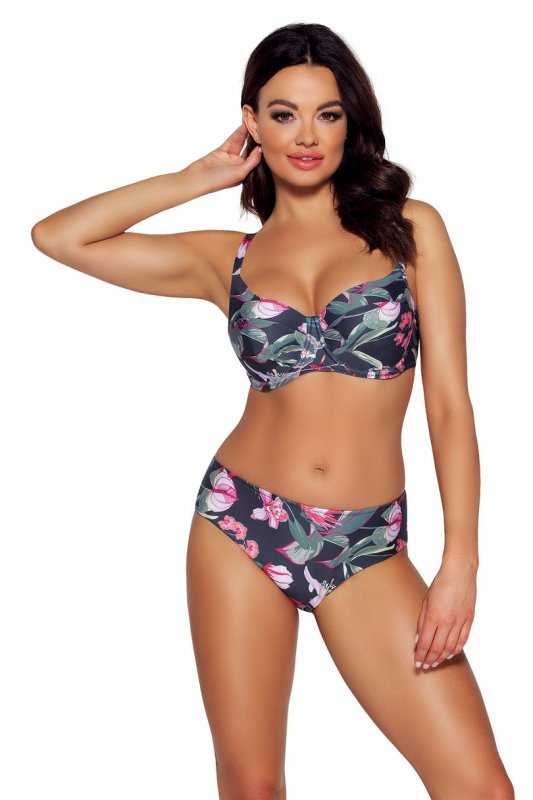 AVA SWIMWEAR BIUSTONOSZ SK 173 NAVY FLOWERS MAXI - WYSYŁKA 24H