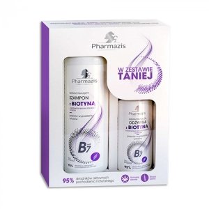 PHARMAZIS zestaw upominkowy z biotyną (szampon +odżywka) 650 ml 