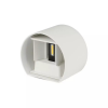 Oprawa Ścienna 6W V-TAC Góra Dół Regulowana Biały Okrągły IP65 Bridgelux VT-756-W 3000K 700lm