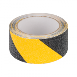 Taśma antypoślizgowa REBEL (0,75 mm x 50 mm x 5 m) czarno-żółta