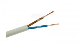 Przewód mieszkaniowy H03VV-F (OMY) 2x1,5 biały 300/300V /100m/