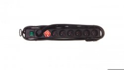 Listwa zasilajaca Eco-Line 3m /z wyłącznikiem/ 8x230V czarna H05VV-F 3G1,5 1159301018