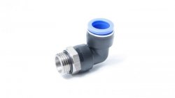 Złączka wtykowa kątowa z tworzywa sztucznego do węża 16, G1/2z, 125.012-16