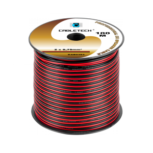 Kabel głośnikowy 0,75mm czarno-czerwony