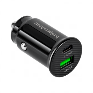 Ładowarka samochodowa Kruger&Matz dual USB 3100 mA z funkcją Quick Charge 3.0 i Power Delivery