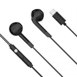 Słuchawki douszne z mikrofonem na USB-C Kruger&Matz C2 czarne