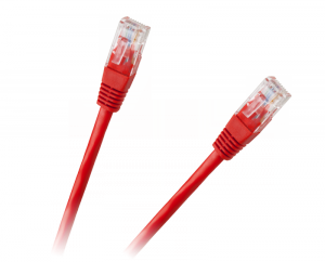 Patchcord kabel UTP 8c wtyk-wtyk 3,0m CCA czerwony  cat.6e