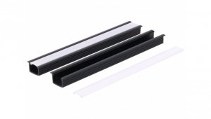 Profil led PCV Fuga 16x11 2m czarny ML ML