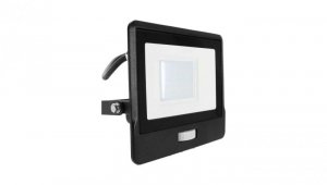 Projektor LED z czujnikiem ruchu 30W 2340lm 4000K Dioda SAMSUNG IP65 Kabel 1m Czarny 5 Lat Gwarancji 20287