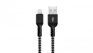 Kabel do iPhone Maclean, do iPhone, Wspierający Fast Charge 2.4A, Przesył danych, 5V/2.4A, Czarny, Dł.2m, MCE481
