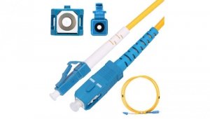 Patchcord Jednomodowy, Simplex, G652D, 3mm, 0,5m Extralink LC/UPC-SC/UPC