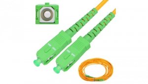 Patchcord Jednomodowy, Simplex, G652D, 3mm, 10m Extralink SC/APC-SC/APC