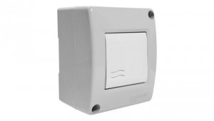 Włącznik światła naścienny w obudowie IP40 szary M-L 1694