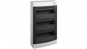 Obudowa instalacyjna PNS skrzynka natynkowa 4x18 modułów 396x651x112mm plastikowa biała z drzwiami przeźroczystymi IP40 NOARK