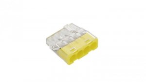 Szybkozłączka samozaciskowa bezgwintowa MINI do drutów (0,2 do 2,5 mm²), 4 tory, PC214S transparentna 89242000 /100 szt./