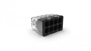 Szybkozłączka samozaciskowa bezgwintowa MINI do drutów (0,2 do 2,5 mm²), 8 torów, PC218S transparentna 89244000 /50 szt./
