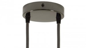 ROZETA DECO 2X METAL CYLINDER CZARNA PER ŁA