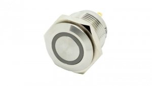WŁĄCZNIK LED 12V MONO SREBRNY + YELLOW O BWÓD