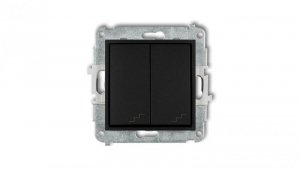 ICON Mechanizm łącznika podwójnego schodowego czarny mat 12IWP-33