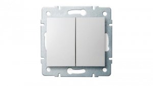 Kanlux Mowion LOGI 02-1022-102 biały Łącznik zwierny podwójny, śrubowy