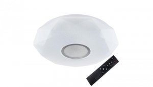 Plafon LED sufitowy łazienkowy 24W 3000-6500K Biały Okrągły Diament 39cm + Pilot