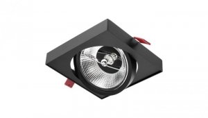 Oprawa Podtynkowa Ruchoma GU10 AR111 14,5cm Kwadrat Czarna CARPI LUMILED