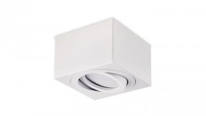 Oprawa Natynkowa HALOGENOWA SPOT 50mm Biała Kwadratowa Ruchoma OH37S Kobi
