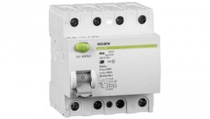 Wyłącznik różnicowoprądowy RCD 3-fazowy 40A 300mA typ A 4-biegunowy 4P (400V AC) 4-modułowy NOARK
