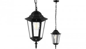 Lampa Ogrodowa Wisząca Zewnętrzna E27 LATARNIA Czarna BELLIS LUMILED