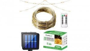 Girlanda Solarna Ogrodowa 200x LED Ozdobna 21m Ciepła 3000K + Pilot PASSI LUMILED