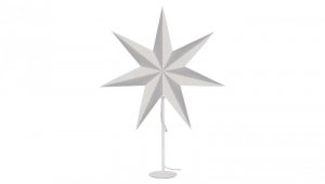 Dekoracje - świecznik biały, papierowa gwiazda biała, 67x45 cm, na żarówkę E14, IP20 DCAZ06