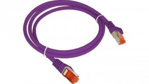 Patchcord S/FTP kat.6A PiMF kabel sieciowy LAN 2x RJ45 linka LSOH fioletowy 2m Alantec