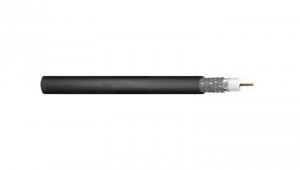 Kabel koncentryczny DIGITUS RG-6, 75 Ohm ekran (2x folia +oplot 77) Fca PE czarny DK-RG6-O-1 /100m/