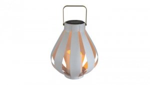 Latarenka Solarna LED Wisząca LAMPION biała LED 34cm ciepła