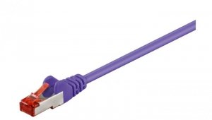CAT 6 Kabel łączący, S/FTP (PiMF), Liliowy - Długość kabla 1 m