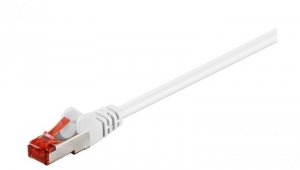 CAT 6 Kabel łączący, S/FTP (PiMF), biały - Długość kabla 0.25 m