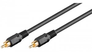 Koncentryczny, cyfrowy kabel łączący audio, cinch S/PDIF, podwójnie ekranowany - Długość kabla 5 m