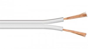 Kabel głośnikowy biały CU - Długość kabla 10 m