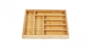Rozsuwany bambusowy organizer na sztućce GreenBlue, 325-500x430x45mm, GB379