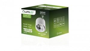 Oprawa Natynkowa HALOGENOWA SPOT TUBA Ruchoma GU10 AR111 Okrągła Biała 100mm TELES LUMILED