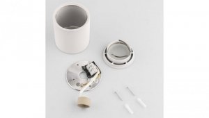 Oprawa Natynkowa HALOGENOWA Spot Tuba Stała EGIO GU10 LUMILED Okrągła IP44 Hermetyczna Biała 83mm